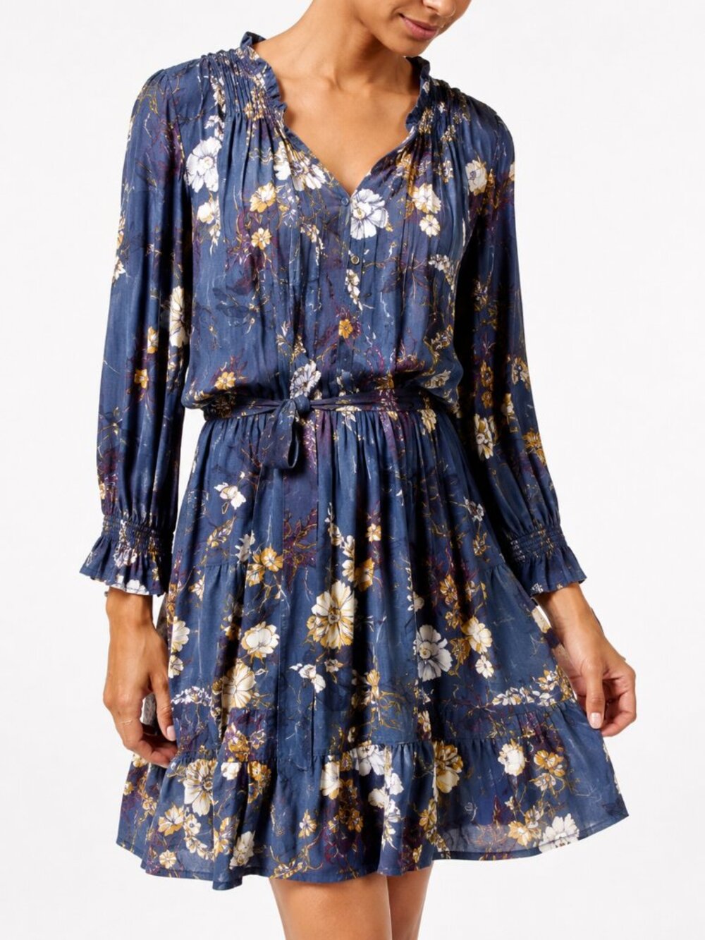 American Rag Ruffled Floral-Print Fit & Flare Dress XL